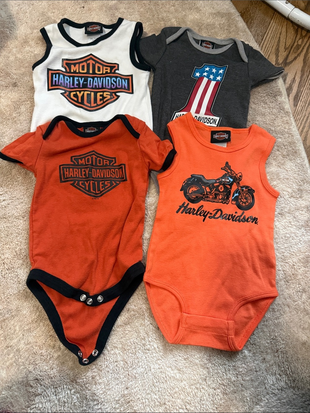 Harley-Davidson Onesies - Set of 4